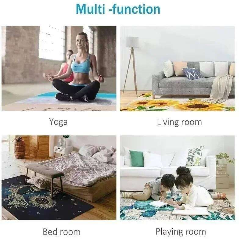 Bohemian European Carpet, Anti-slip Floor Mat for The Living Room, Machine-washable Decorative Soft and Easy To Clean Rug H260226