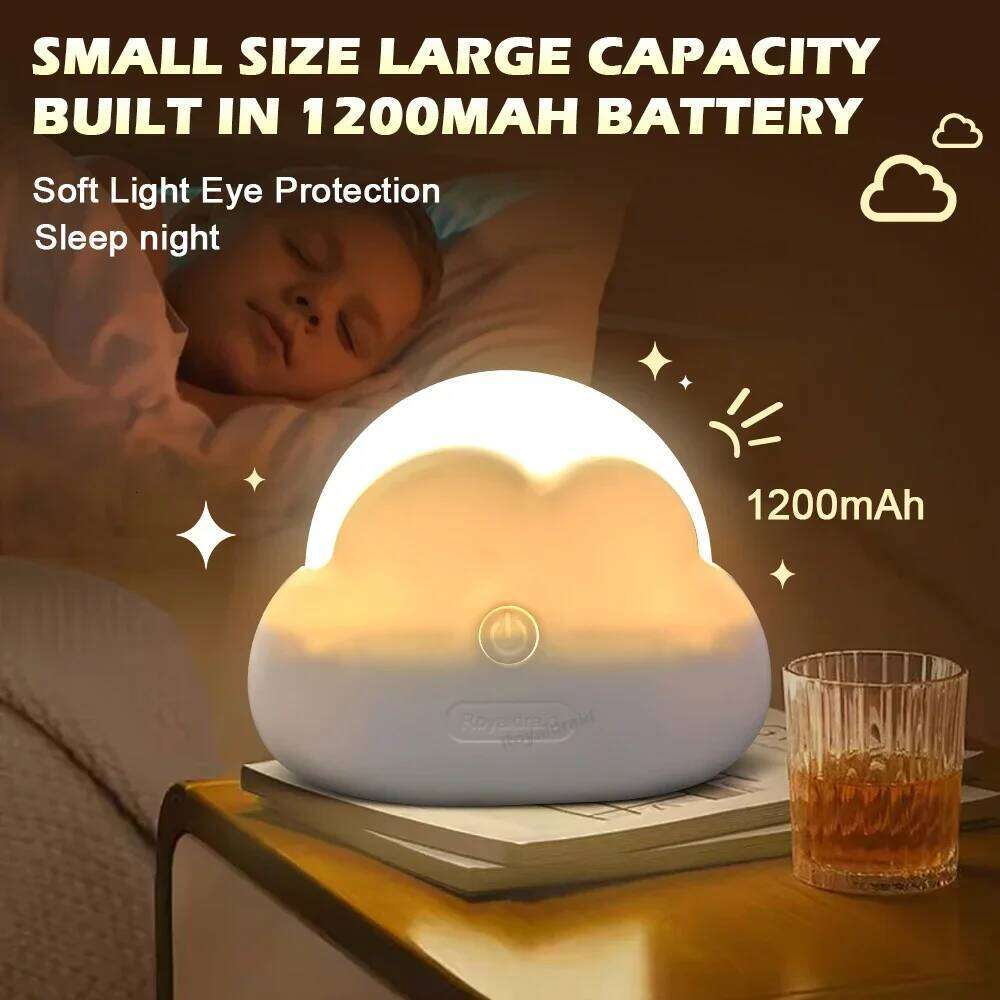 Hot Sales Cute Mini USB Wireless Adorable Cloud Shape LED Night Light For Bedroom Baby Children Creative Gift Z260227