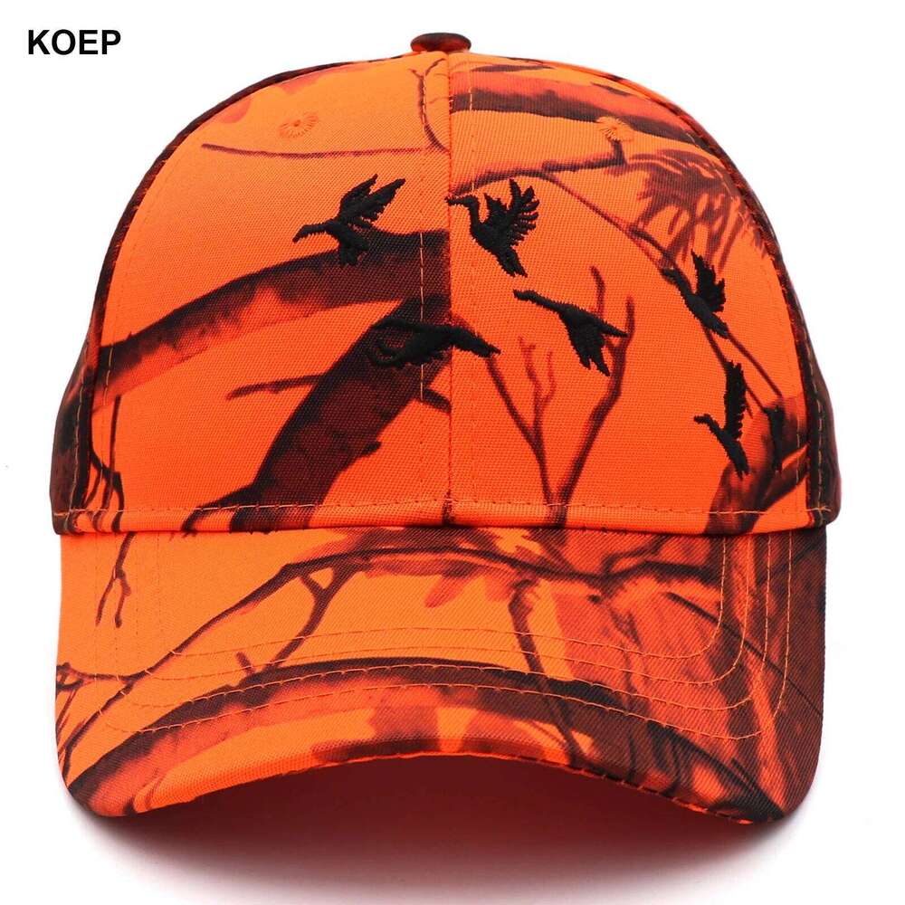 KOEP New Tree Orange Camo Baseball Cap Fishing Caps Men Outdoor Hunting Camouflage Jungle Hat Wild Duck Embroidery Z260226