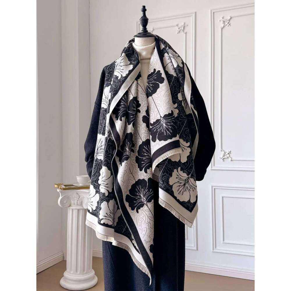 Luxury Winter Faux Cashmere Wraps for Women Warm Scarf Pashmina Shawl Blanket Travel Poncho Stoles Z260226