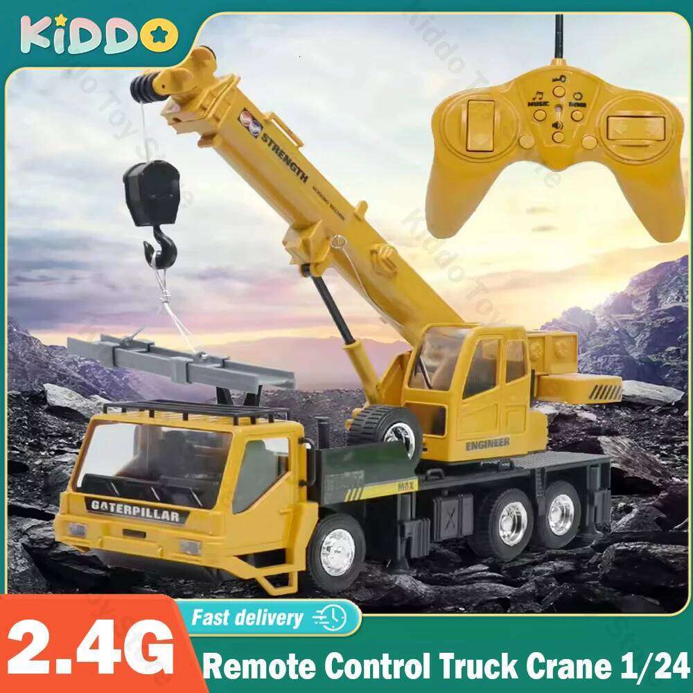 1: Remote Control Truck Toys 2.4G Lift Simulation Engineering Crane Eletric Children's Toy Model RC Car Gift H260227