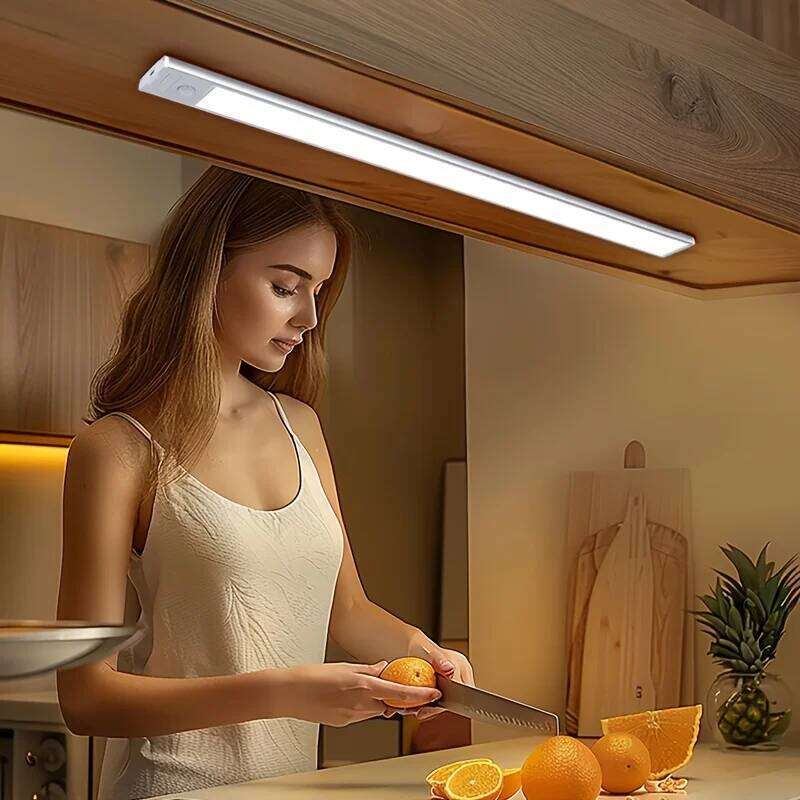 10-50cm LED Motion Sensor Light Night Wireless Lamp USB Battery Rechargeable Wall Under Cabinet For Bedroom Kitchen Lighting Z260227
