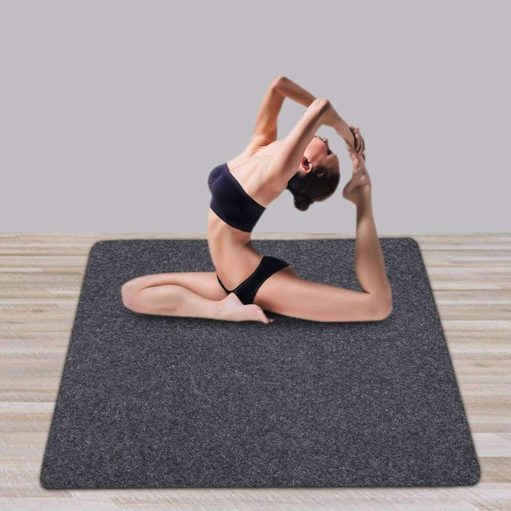 188*183cm Hot Tub Mat Thick Felt Pads with Waterproof PVC Backing Non Slip Protective Flooring for Gym Equipment Treadmill H260226