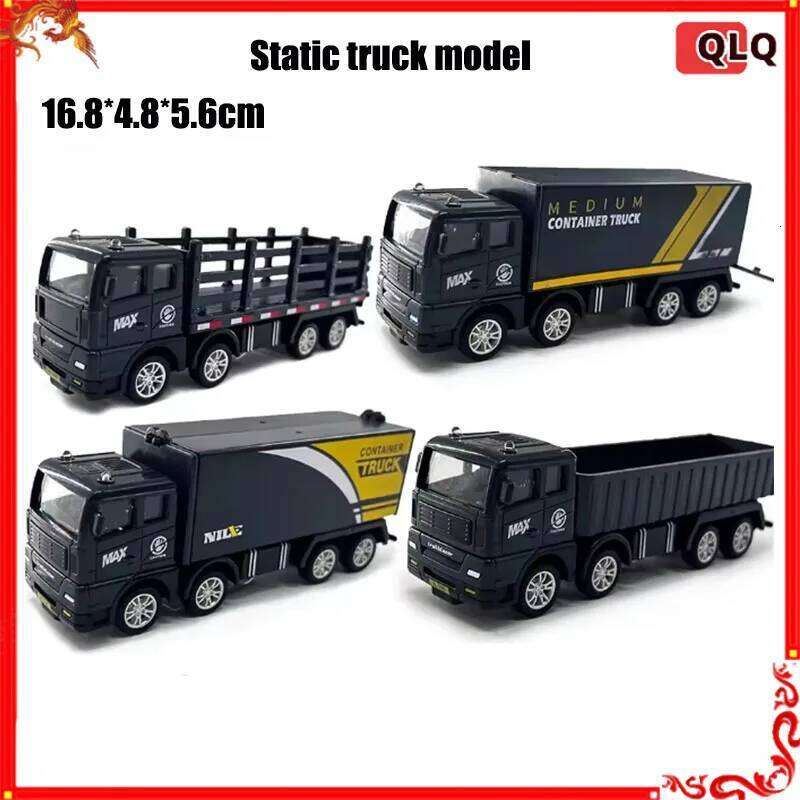 Simulation Transporter Container Truck Freight Vehicle Children Kids Pull Back Car Model Educational Toys for Boy Game Gift H260227