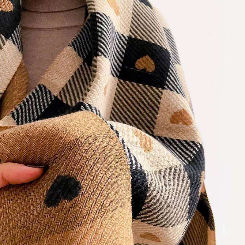 2025 Women Latest Jacquard Scarf Imitation Cashmere Soft Warm long Fringe Shawl Autumn Winter Coldproof Windproof Blanket Z260226