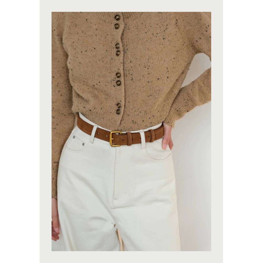 Fashion Suede Cowhide Skinny Belt for Women Trendy Genuine Leather Waistband with Jeans Pants Dress Ladies Thin Belts Z260226