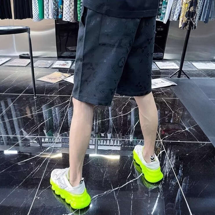 High-End Jacquard Casual Shorts For Men, Trendy Brand, Summer New Men's Beach Shorts, Mid-Length Pants