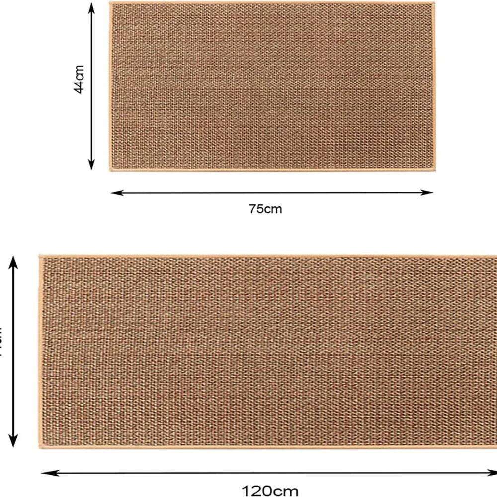 Washable Non-slip Rug Sisal Running Rug, Faux Woven Mat Kitchen Runners With Back Made Of Natural Rubber H260226