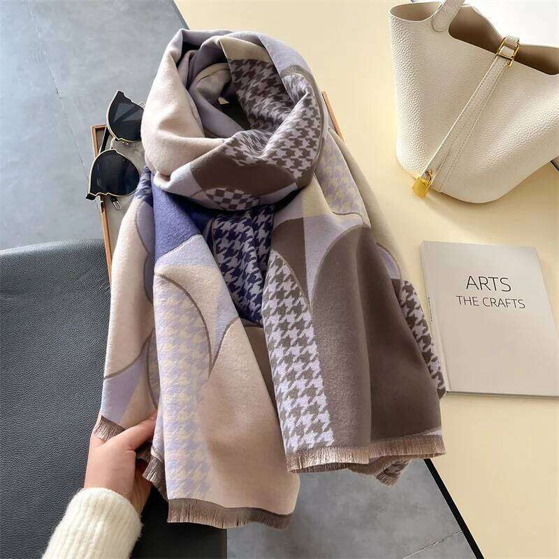 New Winter Shawl Scarves Wrap 2025 Design Cashmere Scarf Women Warm Fashion Pashmina Femal Poncho Neckerchief Echarpe Bandana Z260226