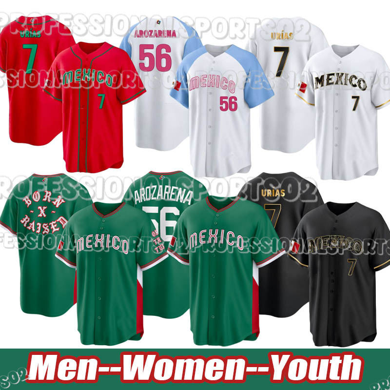 #56 Arozarena #30 Kirk #5 Thomas Jersey Team Mexico Baseball Jersey 2026 Mexico World Baseball Classic Jerseys
