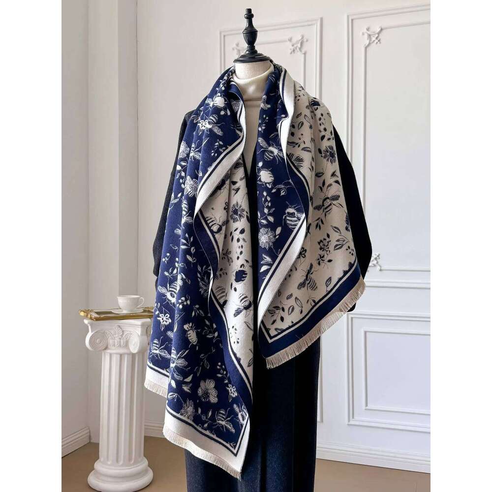 Women Winter Warm Pashmina Scarf Luxury Faux Cashmere Wraps Thick Shawl Blanket Bufanda Foulard Poncho Z260226