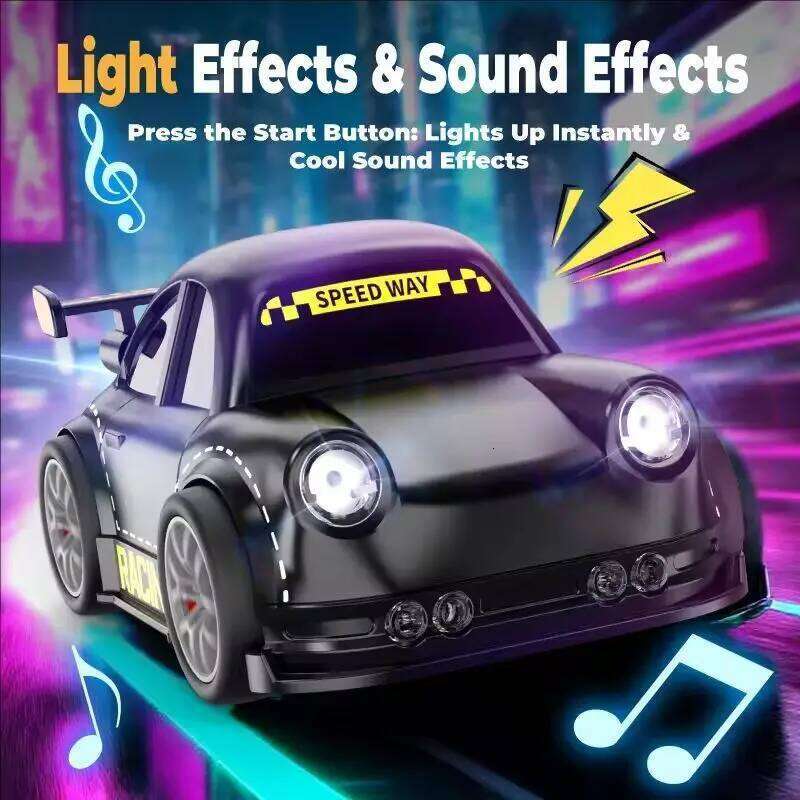 Smart 1:64 2.4G Mini RC Drift Car with Lights & Sound Multi-Function Remote Control Vehichles Indoor Outdoor Toys Gifts H260227