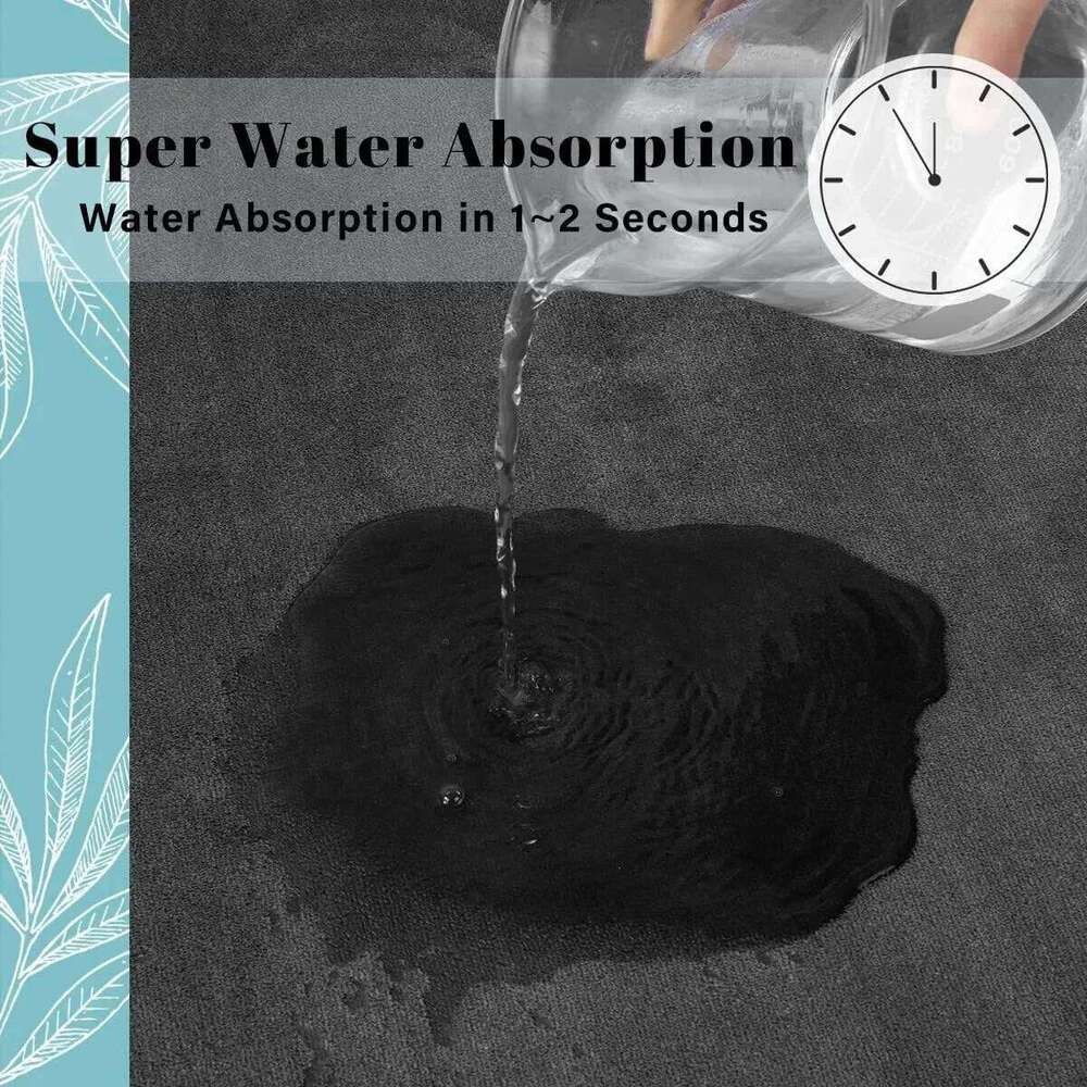 Super absorbent bath super anti slip coral velvet bathroom floor mat, door mat H260227 - view 6