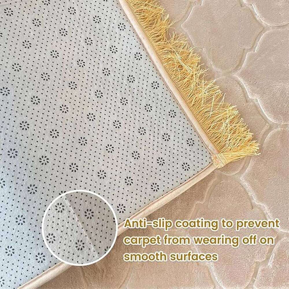 Thickened sponge with tassel embossed prayer mat soft and easy to carry can be used in many scenes H260226