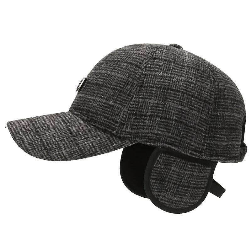 Keep Warm Winter Baseball Caps with Earflaps Casual Men's Snapback Gorras Dad Cap Male Outdoor Thick Trucker Hat Z260226