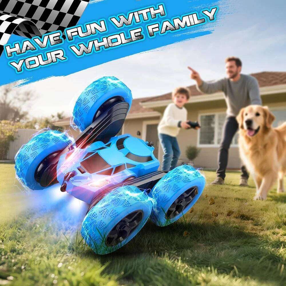 4WD Remote Control Toy Rechargeable 360 Rotating Radio Stunt RC Car for Kids All Terrain Off-road Truck Child Gift H260227