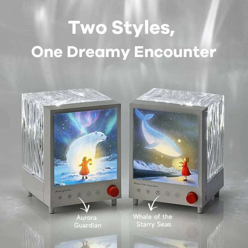 Aurora Box Projector Night Bluetooth Ambient Light With White Noise Stepless Dimming Beside Lamp For Bedroom Decor Z260227