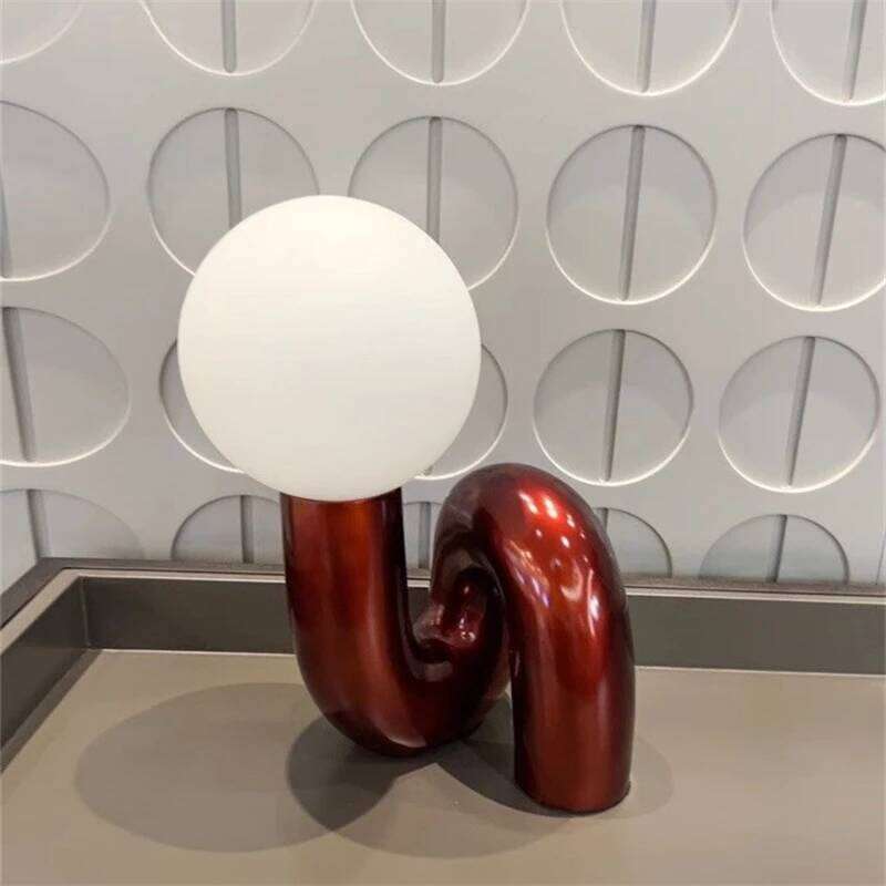 Nordic postmodern model desk hotel children's bedroom living room minimalist creative glass study decoration lamp Z260227