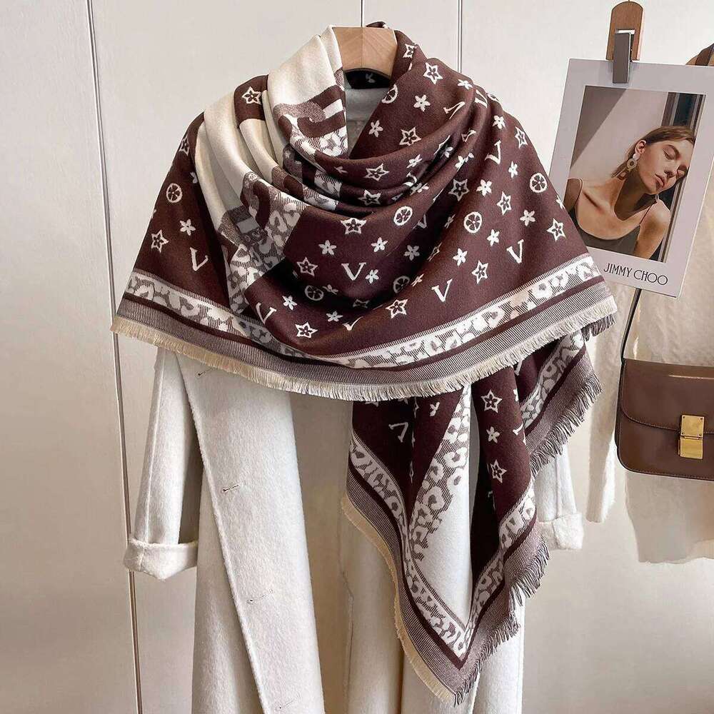 Thick Shawl Wrap Head Scarf for Women Luxury Winter Warm Cashmere Neckerchief Bandana Fashion Print Poncho Pashmina Bufanda 2023 Z260226