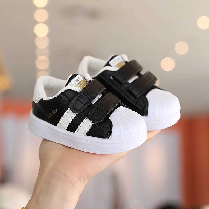 Kids Sneakers Iconic Shell Toe Non-marking Dual Strap Breathable Shoes for Toddler Baby Boys Girls Casual WalkingT260227