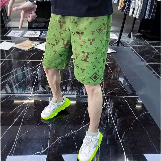 High-End Jacquard Casual Shorts For Men, Trendy Brand, Summer New Men's Beach Shorts, Mid-Length Pants