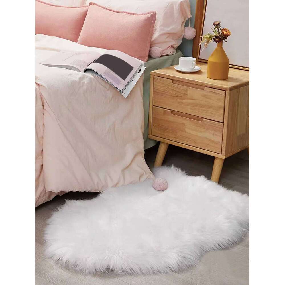 Living Room Bedroom Decoration Profiled Plush Carpet Floor Mat Thickened Foft Fluffy H260226