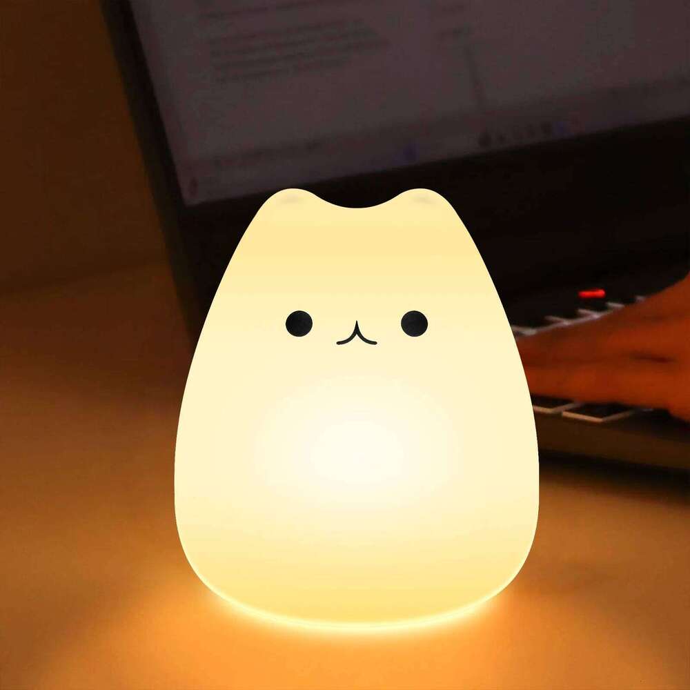 New Portable Silicone Pat Night Light with 3 Brightness Modes ABS Material Rechargeable 1200mAh Battery for Home Travel Bedroom Z260227