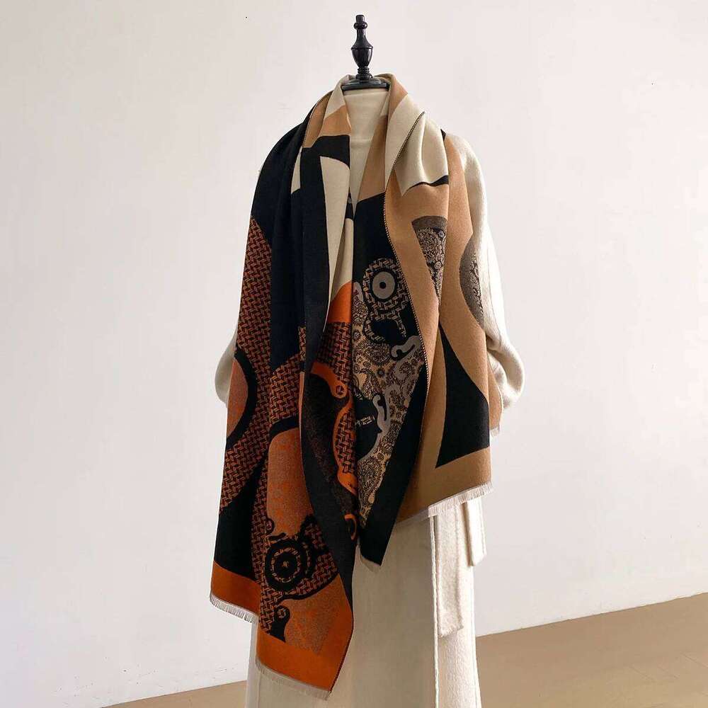 Fashion Winter Scarf Women Print Imitation Cashmere Warm Pashmina Foulard Luxury Scarves Wraps Thick Soft Bufanda Lady Shawl Z260226