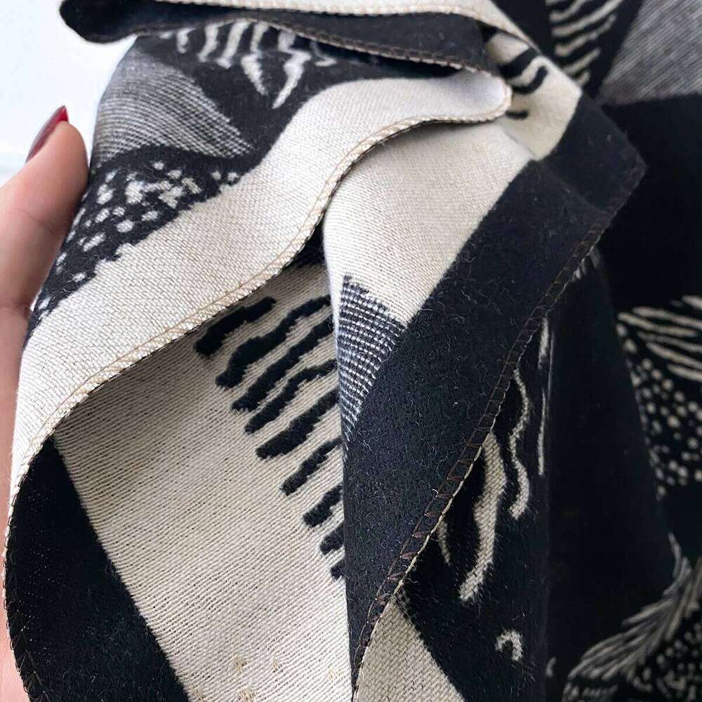 Elegant Double Sided Printed Pashmina Scarf from New Brand Ultra Soft, Warm with Fringe, Indispensable for Winter Z260226