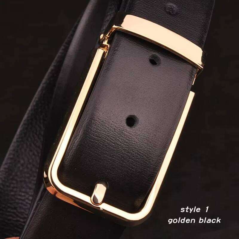 Men's Classical Fashion Business Belts Genuine Leather Men High Quality Pin Buckle Strap Luxury Male Belt Z260226