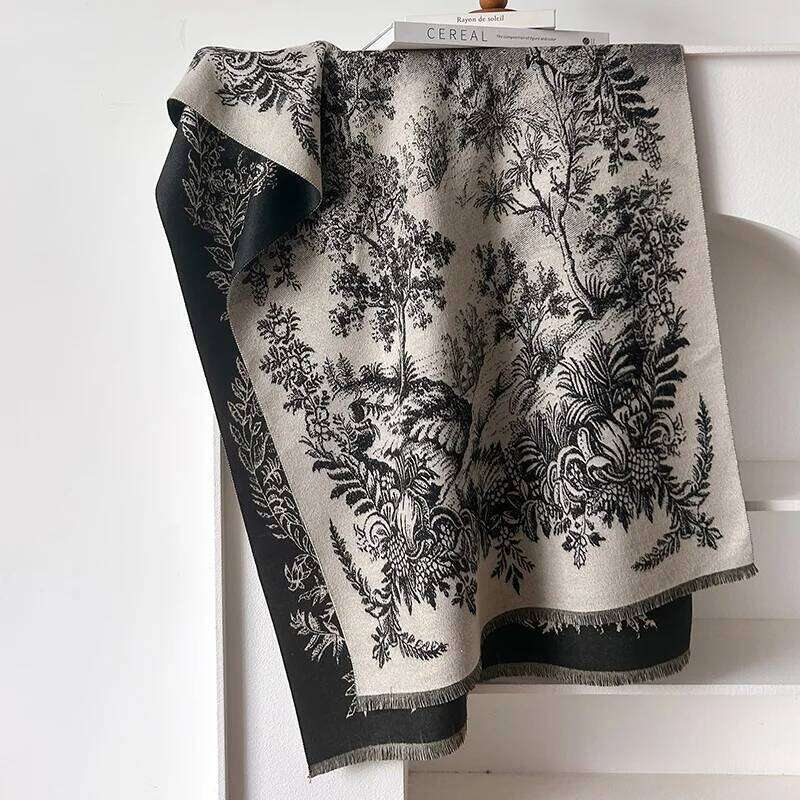 Winter Design Pashmina Blanket Cashmere Scarf for Women Warm Thick Shawls and Wraps Poncho Female Bufanda Echarpe Tassel Muffler Z260226