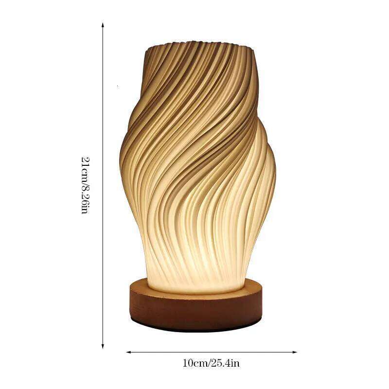 Modern Minimalist Design Table Lamp, Button Control, 3-Level Dimming Wooden Base, Suitable for Study Living Rooms, Offices, Dormitories, Etc. Z260227