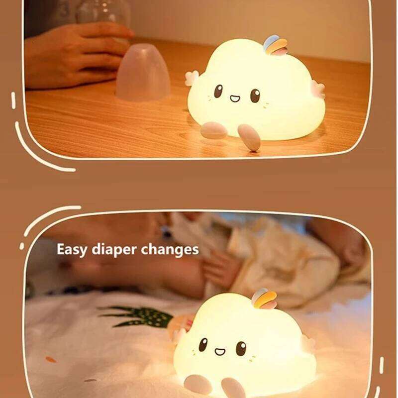 Cloud Nightlight Bedhead Atmosphere Lighting Bedroom Sleep Suitable For Baby Feeding Usb Charging Patting Light Z260227