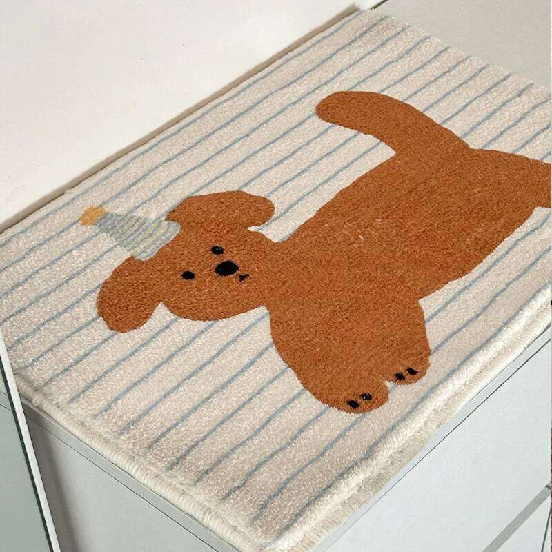 VIKAMA Fashionable Cute Cartoon Animal Striped Carpet Entryway Floor Mat Living Room Sofa Coffee Table Bedroom Bedside Blanket H260227 - view 4