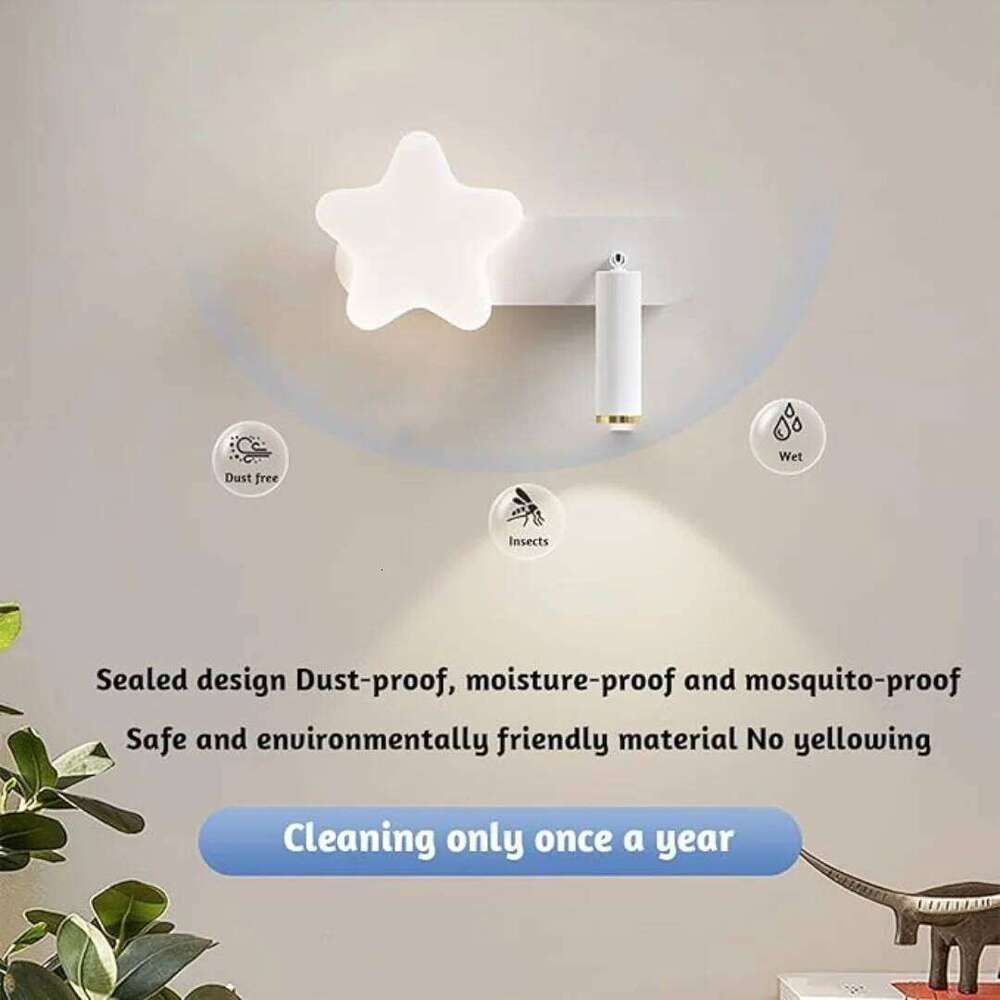 LED Dimmable Lamp with Remote Control Star Spotlight Rotatable 350 Lighting Decor Bedroom Study Wall Lights Z260227