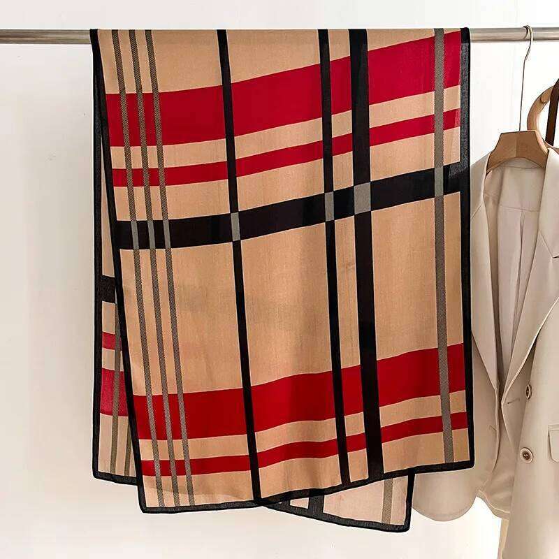 Multicolor Striped Elegant Style Thin Warm Shawl Autumn Winter Coldproof Cozy Inelastic Scarf For Women Z260226