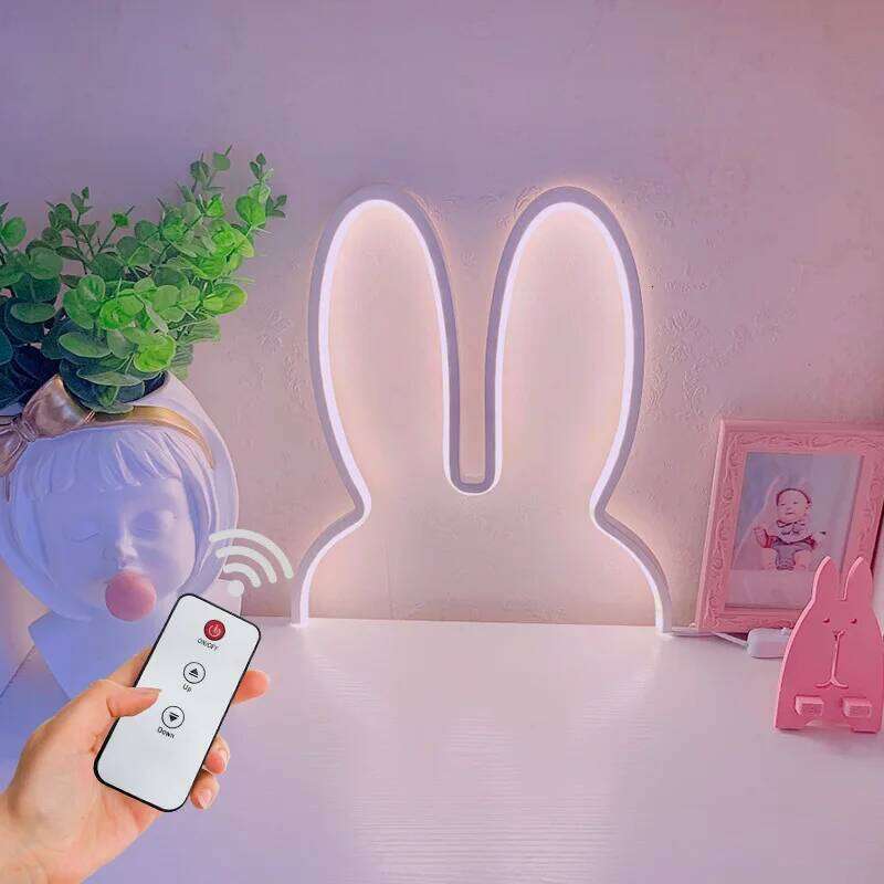 Cute Led Rabbit Wall Lights USB Powered Baby Desk Table Lamp For Bedroom Bedside Children Kid's Room Home Decor Atmosphere Light Z260227
