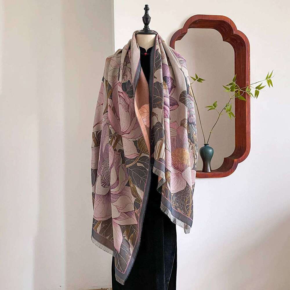 2025 Fashion Luxury Brand Chinese Style Winter Warm Soft Scarves Female Shawl Women Foulard Ladies Wrap Bandanna Muffler Scraf Z260226