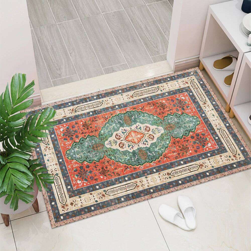 Vikamara Retro Bohemian Printed Floor Mat, Suitable For Use As a Decorative Carpet In Living Rooms, Kitchens And Corridors. H260226