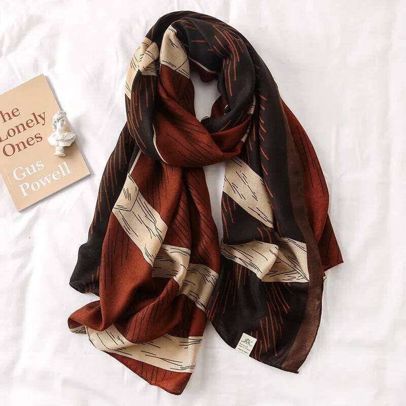New Design Brand Winter Women Scarf Fashion Plaid Print Cotton Hijabs Scarves For Ladies Shawls and Wraps Pashmina Stoles Muslim Z260226