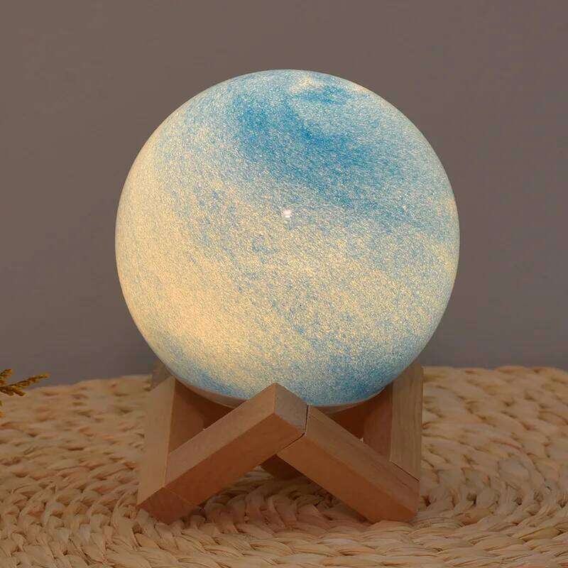 Nordic Desk Bedroom Sleep Atmosphere Bedside Glass Night Star Moon Lamp, Planet Lamp Gift Idea Z260227