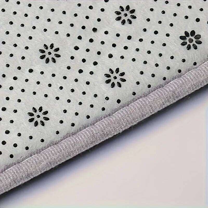 Thickened kitchen L-shaped absorbent floor household flannel non-slip anti-fall dirt-resistant oil-absorbing foot mat H260226