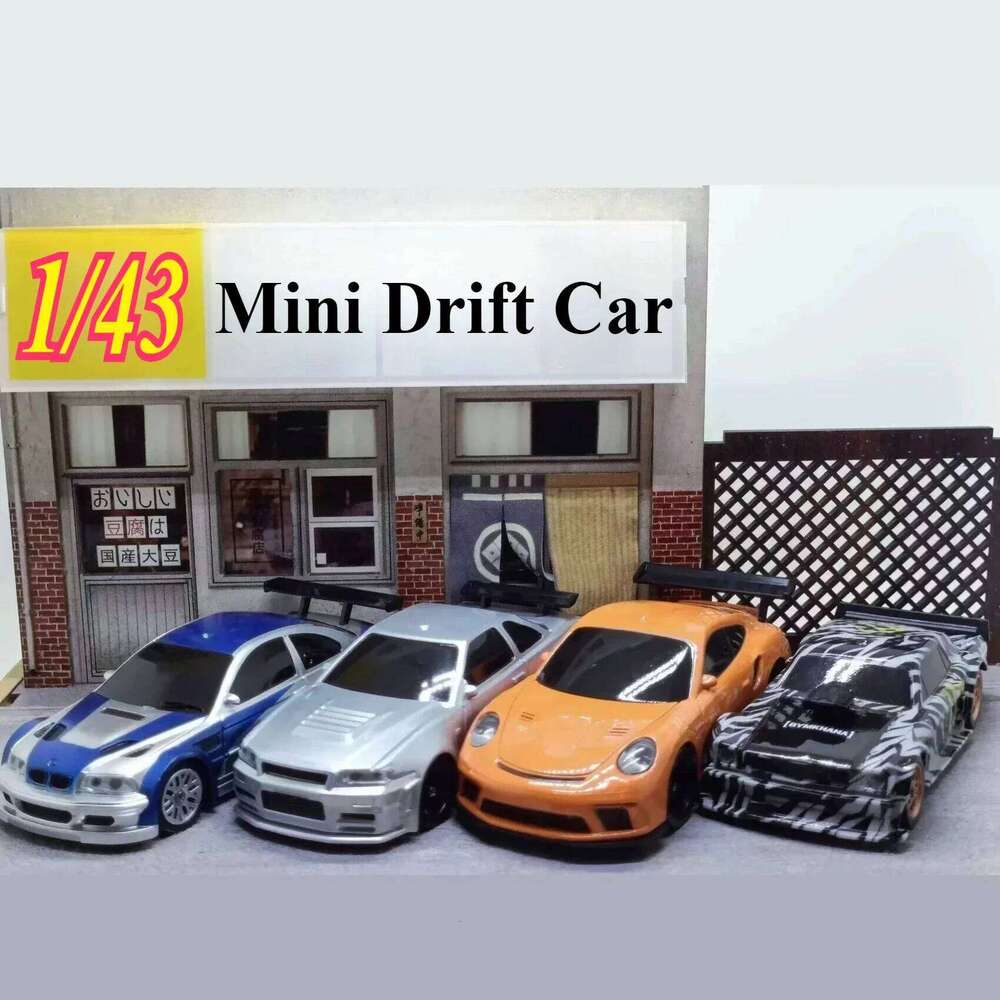 4WD RC Drift 1/43 Scale 2.4G Wireless Radio Controlled Mini Racing Model High-Speed Drift Remote Control Car Toy Gift H260227