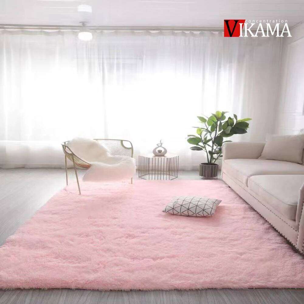 VIKAM for Living Room Decor Rugs Fluffy Thick Plush Carpet For Bedroom Large Area Rug Crawling Mat Gray Black pink H260227 - view 3