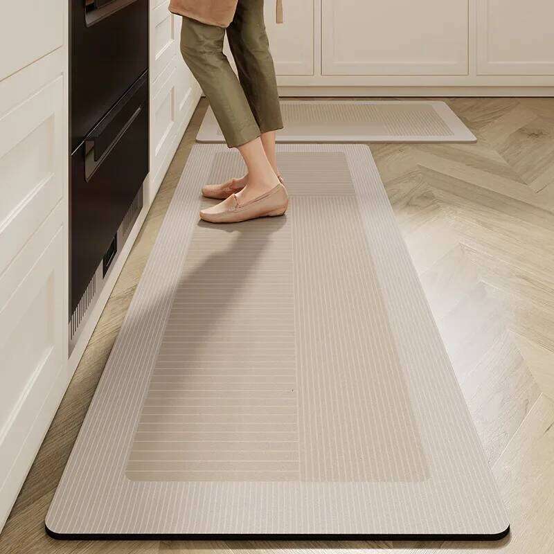 VIKAMA 1/2PC Simple Kitchen Diatoma-Mud Floor Mat Wabi-Sabi Long Bathroom Absorbent Non-Slip Easy Care Carpet Home Decor H260226