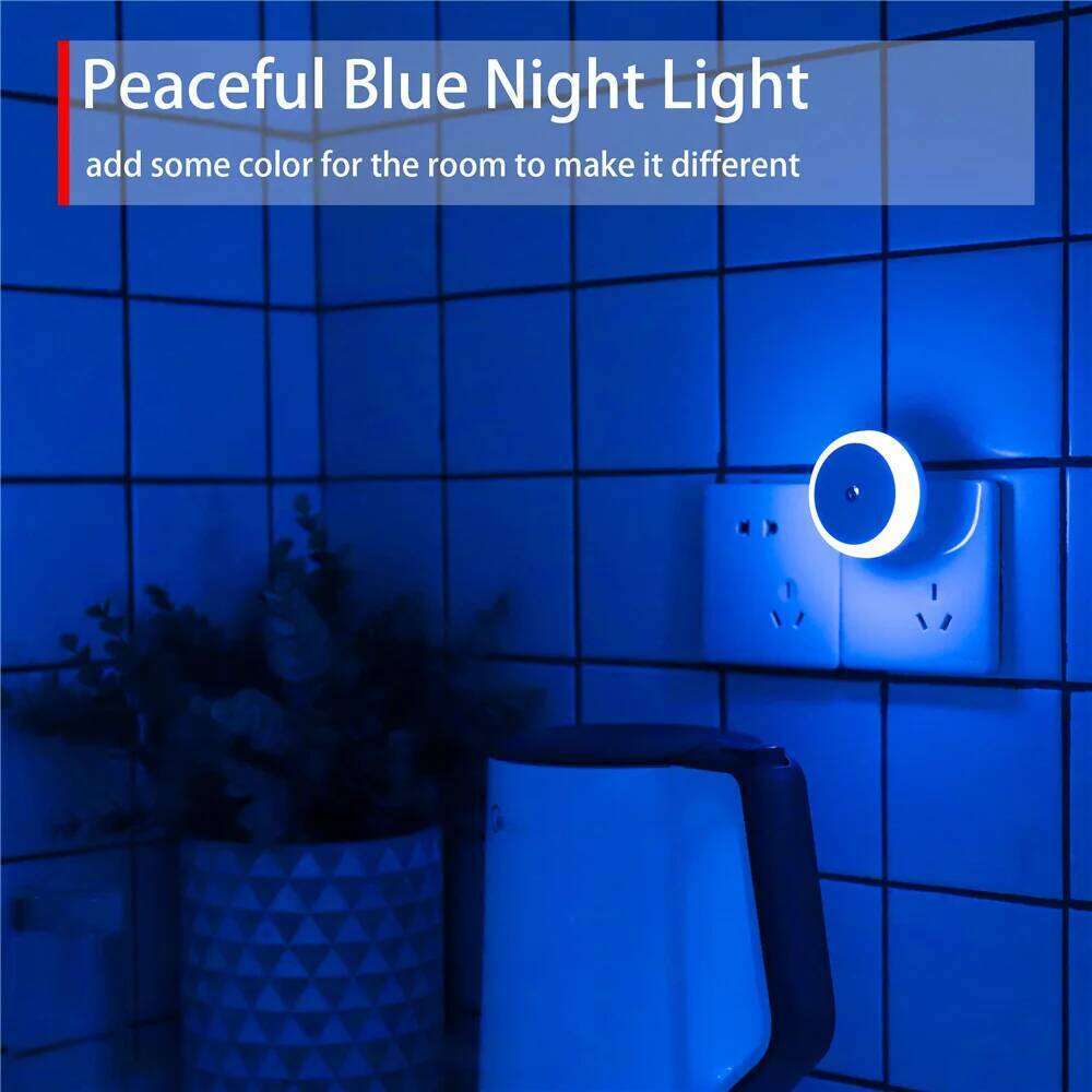 LED Light Plug in Dusk To Dawn Smart Sensor Auto Dim Into Wall Night Lamp for Bathroom Hallway Kitchen Stairway Bedroom Z260227