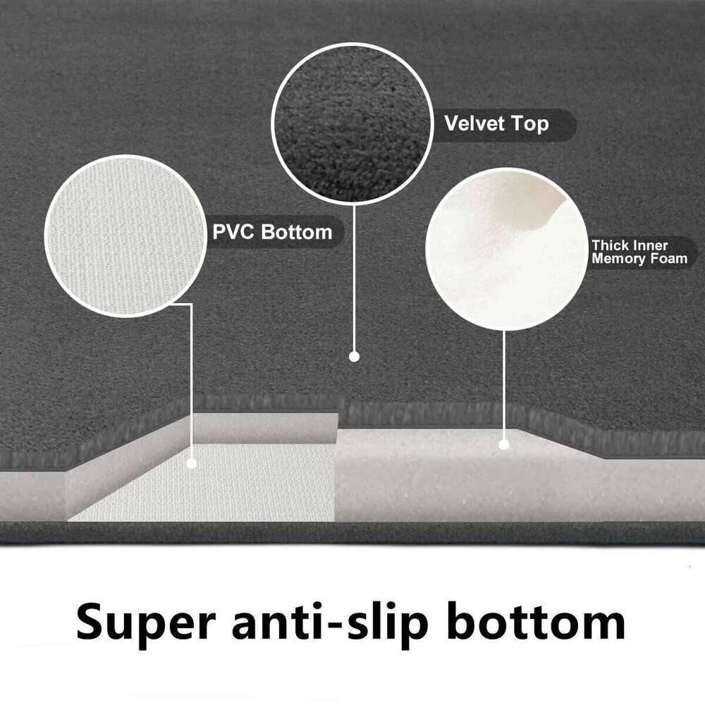 Super absorbent bath super anti slip coral velvet bathroom floor mat, door mat H260227 - view 3