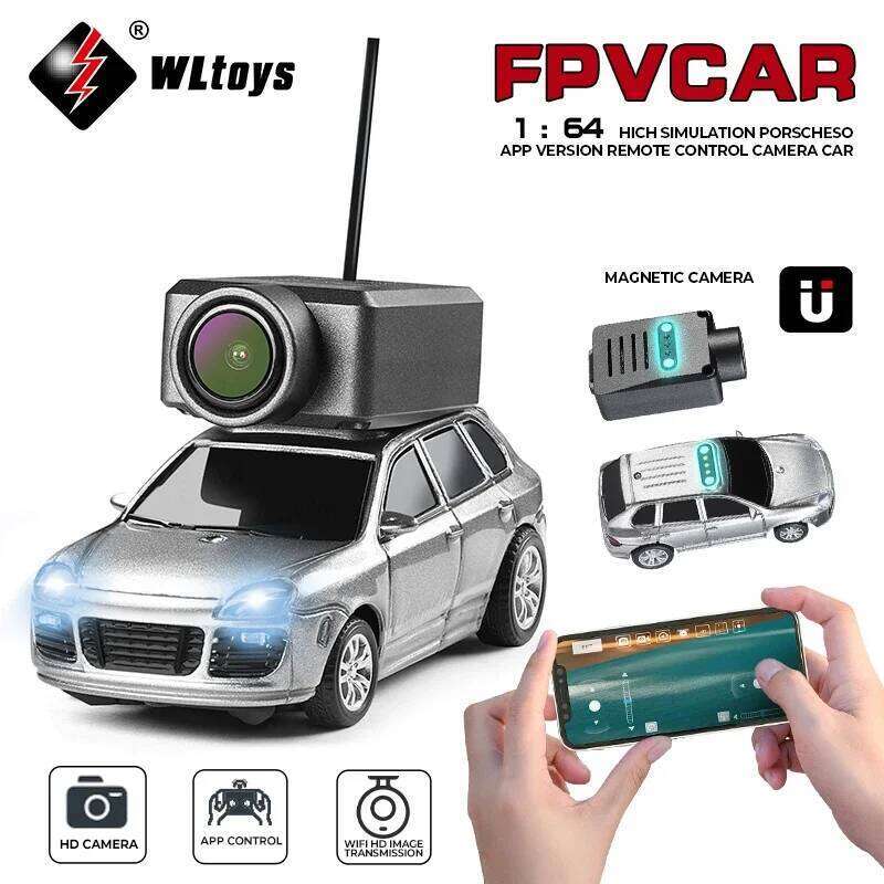 1:64 WLtoys 6401 Mini Cars 2.4G Automatic Matchingb with 720P FPV Camera Wifi APP Control Newest RC Racing Car Toy H260227