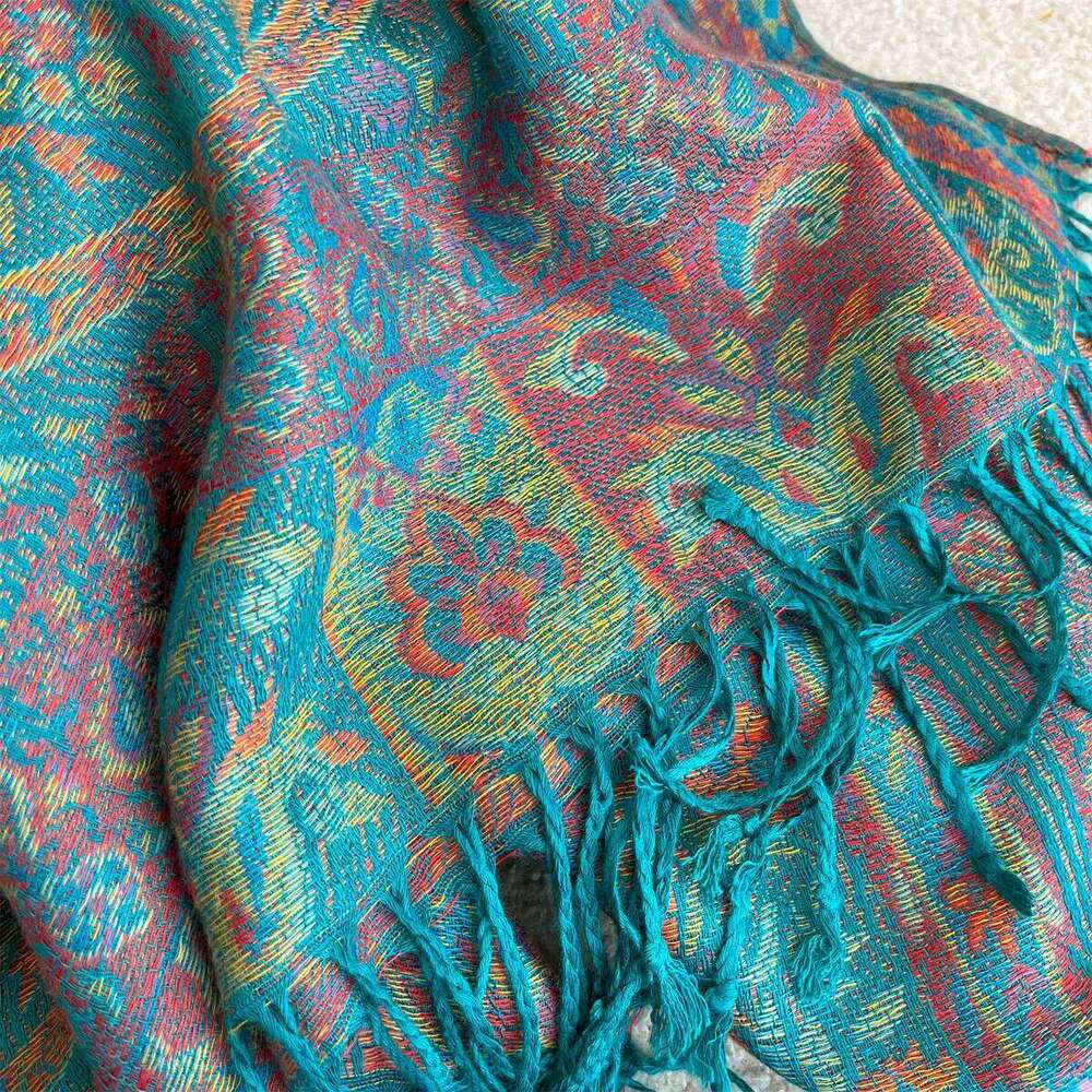 70x180cm Winter Warm Thick Jacquard Scarf Outdoor Women Travel Paisley Cashmere Tassel Shawl Neck Wrap Pashmina Z260226