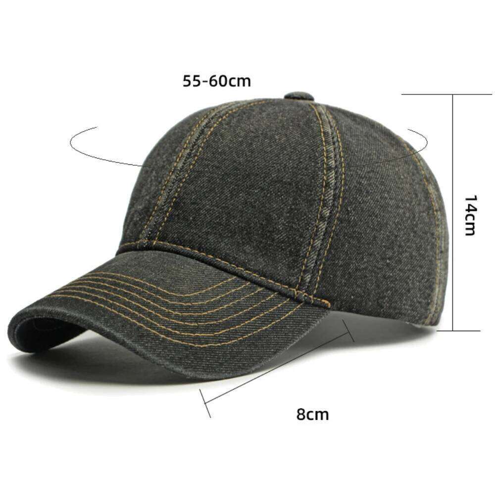 HT4751 Hat Spring Summer Denim Caps for Men Women 6 Panels Snapback Wash Cotton Male Female Adjustable Baseball Cap Z260226